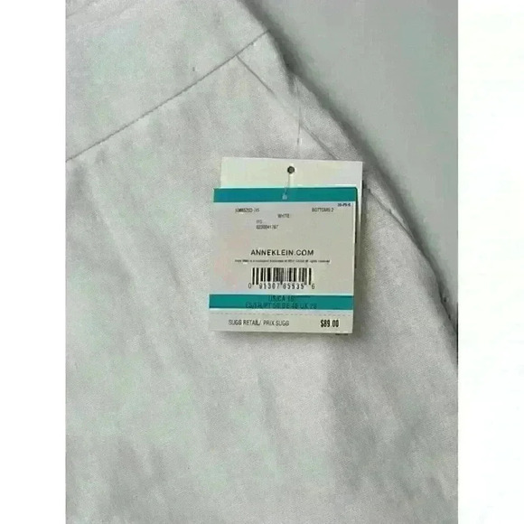 NEW! Anne Klein Women's 16 Linen-Blend Slim Ankle Pants NWT $89 - Picture 3 of 3
